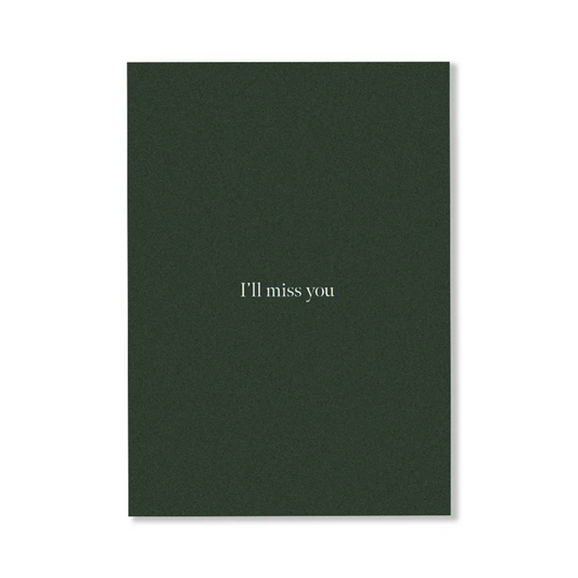 Personalised Gift Card - CARDBOARD - CARDBOARD Greeting Card I’ll Miss You. - The Gift Company