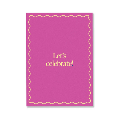 Personalised Gift Card - CARDBOARD - CARDBOARD Greeting Card Let’s Celebrate! - The Gift Company