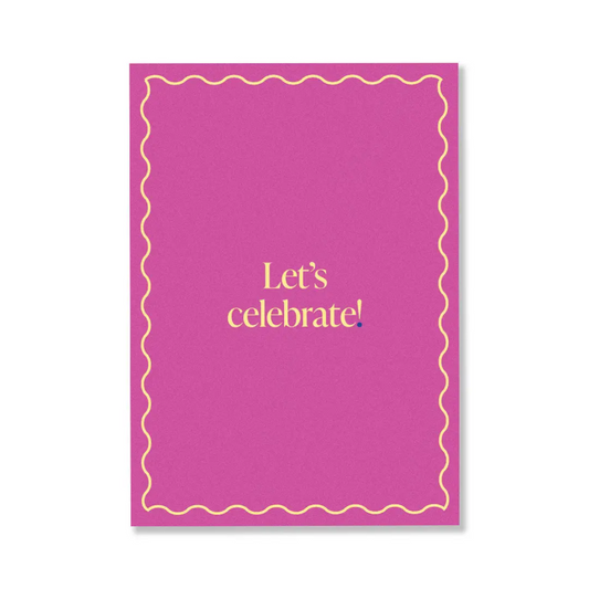 Personalised Gift Card - CARDBOARD - CARDBOARD Greeting Card Let’s Celebrate! - The Gift Company