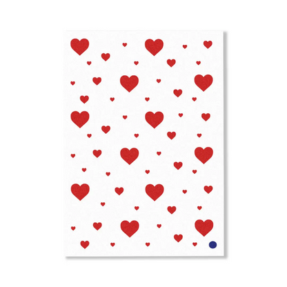 Personalised Gift Card - CARDBOARD - CARDBOARD Greeting Card Scattered Hearts - The Gift Company
