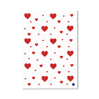 CARDBOARD Greeting Card Scattered Hearts
