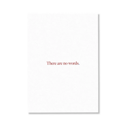 Personalised Gift Card - CARDBOARD - CARDBOARD Greeting Card There Are No Words. - The Gift Company