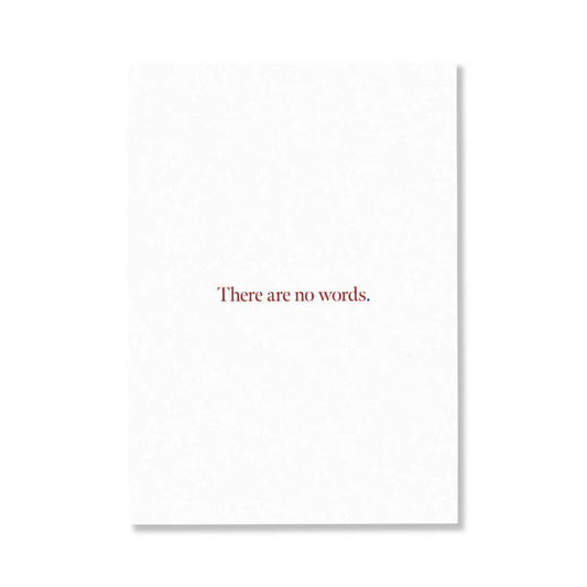 Personalised Gift Card - CARDBOARD - CARDBOARD Greeting Card There Are No Words. - The Gift Company