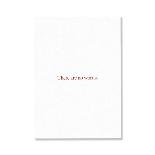 Personalised Gift Card - CARDBOARD - CARDBOARD Greeting Card There Are No Words. - The Gift Company