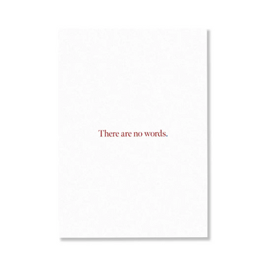 CARDBOARD Greeting Card There Are No Words.