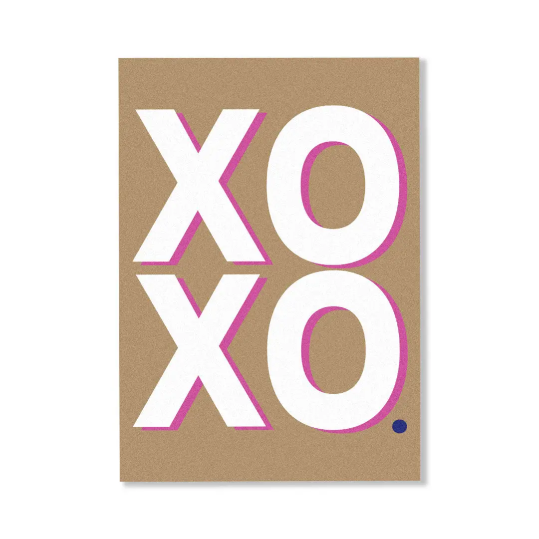 Personalised Gift Card - CARDBOARD - CARDBOARD Greeting Card XOXO. - The Gift Company