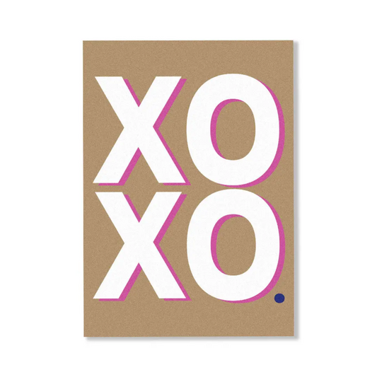 Personalised Gift Card - CARDBOARD - CARDBOARD Greeting Card XOXO. - The Gift Company