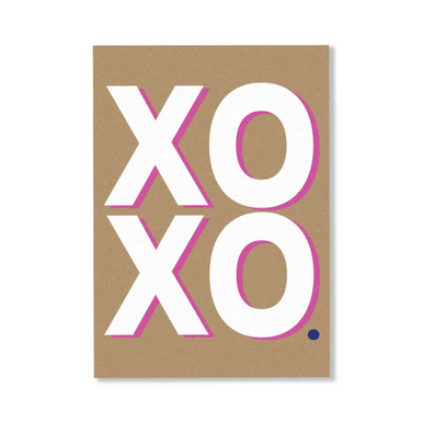 CARDBOARD Greeting Card XOXO.
