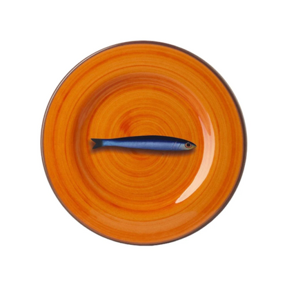 Plates - Mario Luca Giusti - Mario Luca Giusti Aimone Orange Fruit Plates Set of 6 - The Gift Company