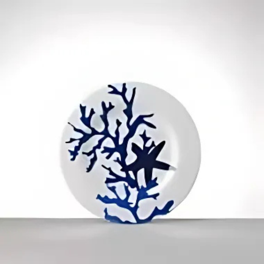 Plates - Mario Luca Giusti - Mario Luca Giusti Corallo Blue Dinner Plates Set of 2 - The Gift Company