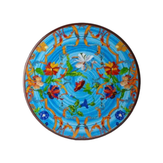 Plates - Mario Luca Giusti - Mario Luca Giusti Pancale Turquoise Fruit Plates Set of 6 - The Gift Company