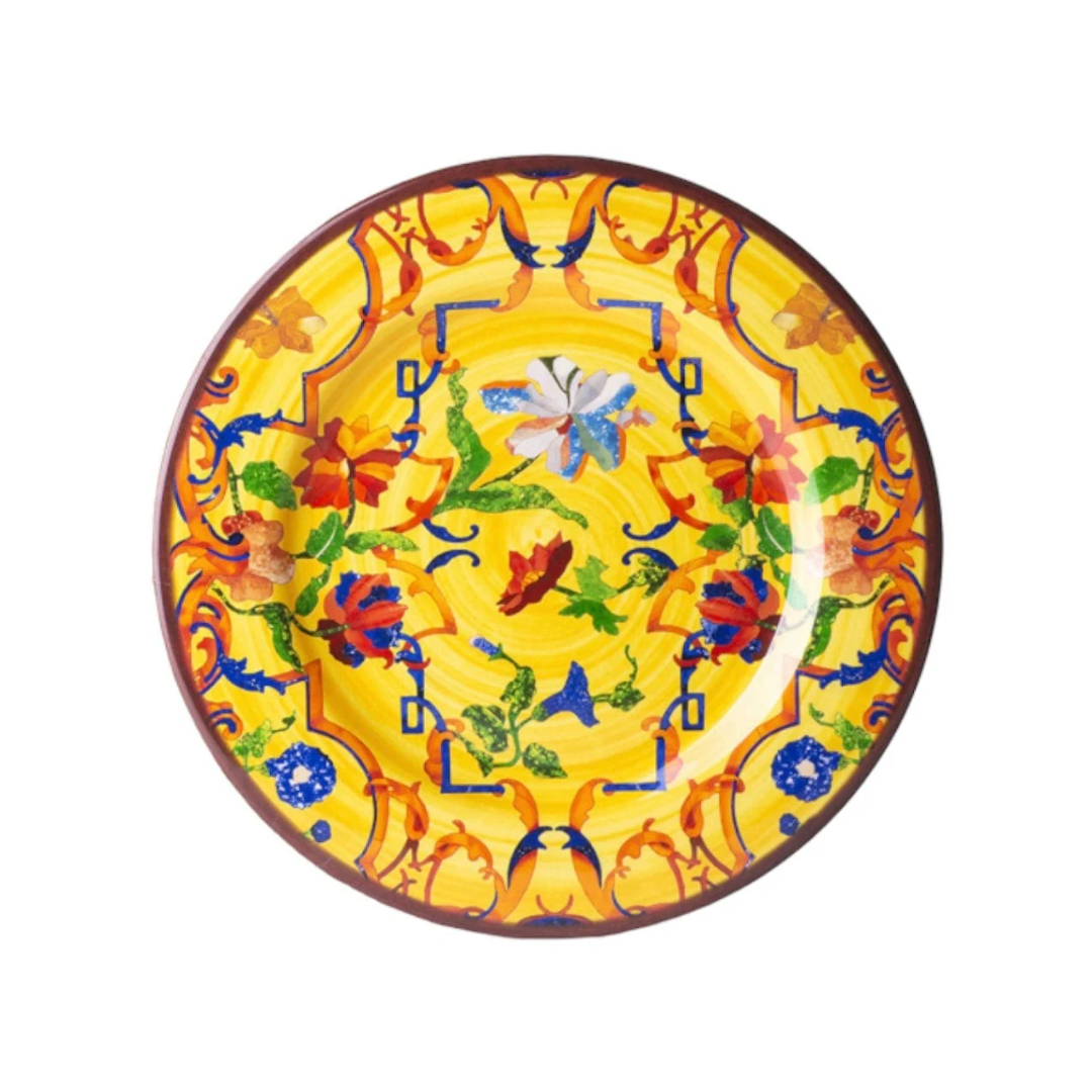 Plates - Mario Luca Giusti - Mario Luca Giusti Pancale Yellow Fruit Plates Set of 6 - The Gift Company