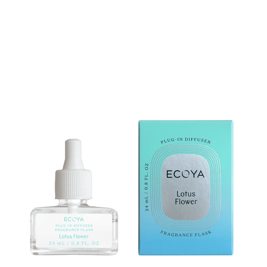 Plug-In Diffuser Flask - Ecoya - ECOYA Plug-In Diffuser Fragrance Flask - Lotus Flower - The Gift Company