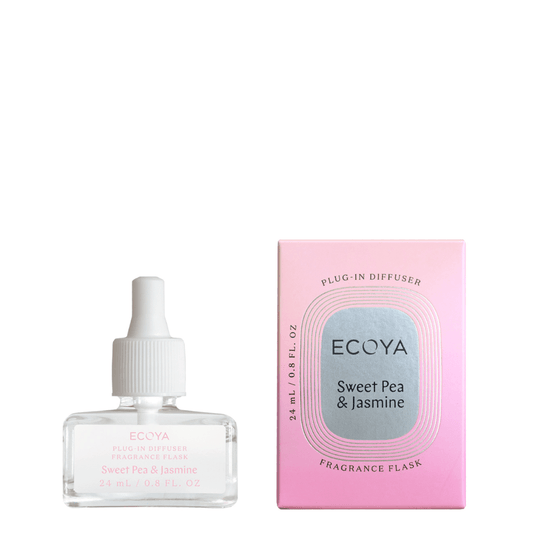 Plug-In Diffuser Flask - Ecoya - ECOYA Plug-In Diffuser Fragrance Flask Sweet Pea & Jasmine - The Gift Company
