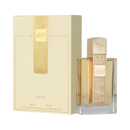 Lattafa Angham Eau de Parfum 100mL bottle and box