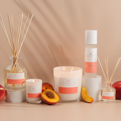 Reed Diffuser - Palm Beach - Palm Beach Summer Peach Mini Fragrance Diffuser 50mL - The Gift Company