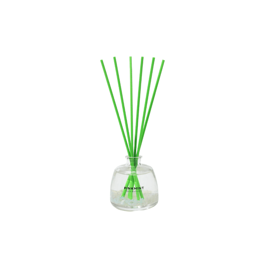 Reed Diffuser - Pinkmint Candle - Pinkmint Candle Blooming Solo Reed Diffuser Crystal Infused (Mandarin & Basil) 200ml - The Gift Company