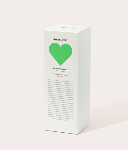 Reed Diffuser - Pinkmint Candle - Pinkmint Candle Blooming Solo Reed Diffuser Crystal Infused (Mandarin & Basil) 200ml - The Gift Company