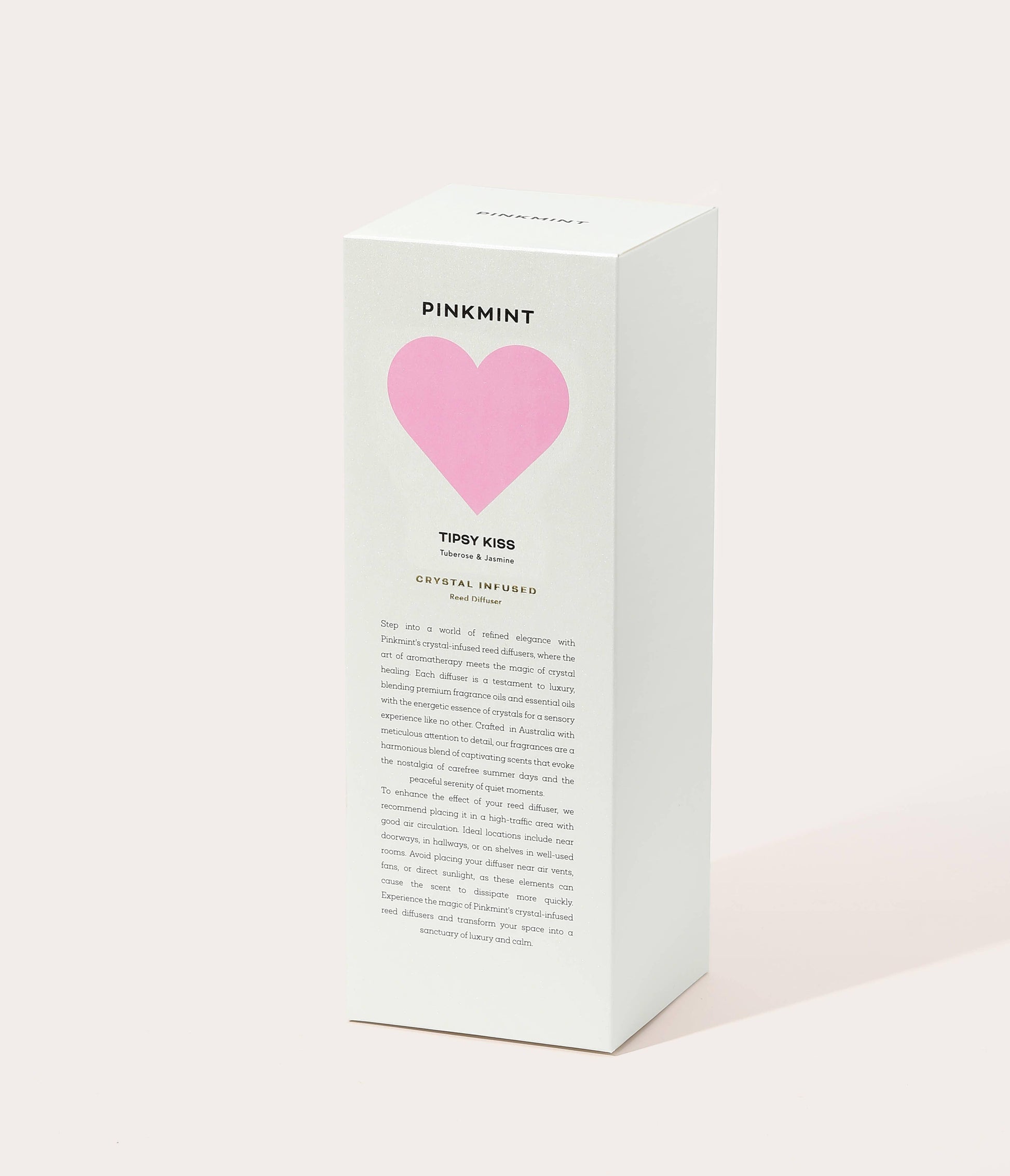 Reed Diffuser - Pinkmint Candle - Pinkmint Candle Tipsy Kiss Reed Diffuser Crystal Infused 200ml - The Gift Company