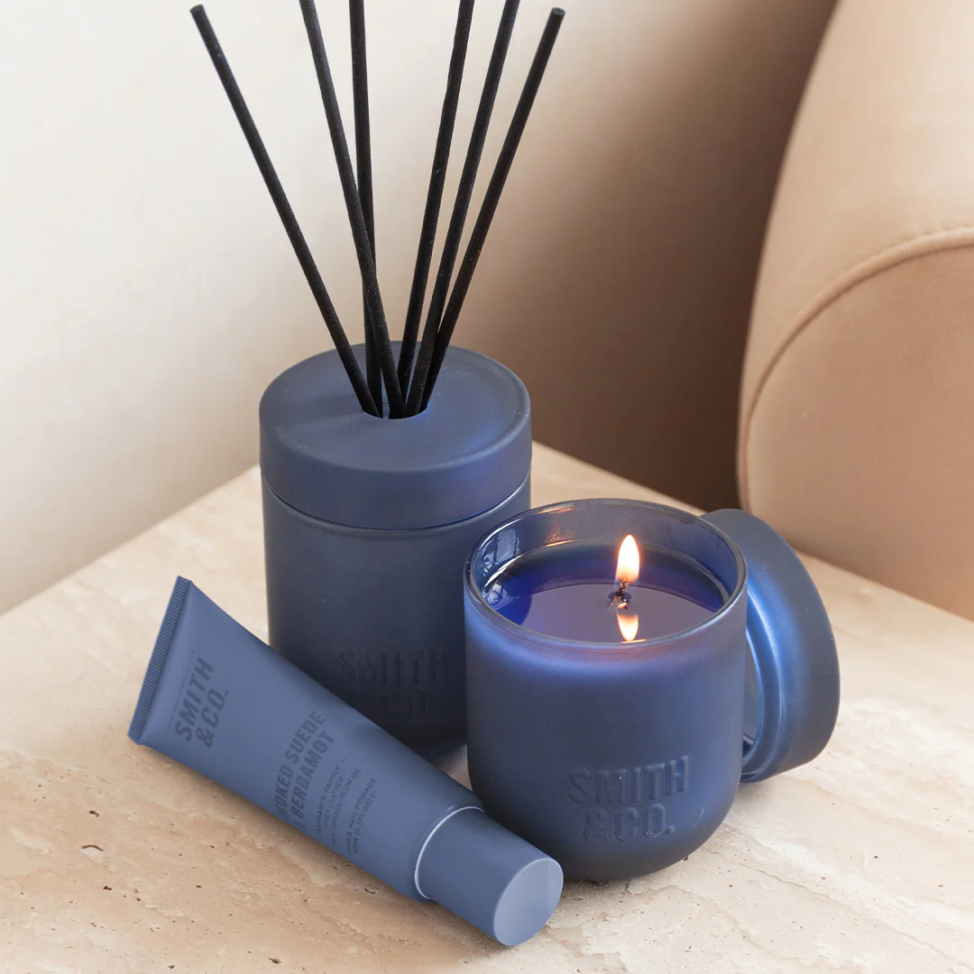 Reed Diffuser - The Aromatherapy Co. - The Aromatherapy Co. Smith & Co. Smoked Suede & Bergamot Diffuser 200mL - The Gift Company