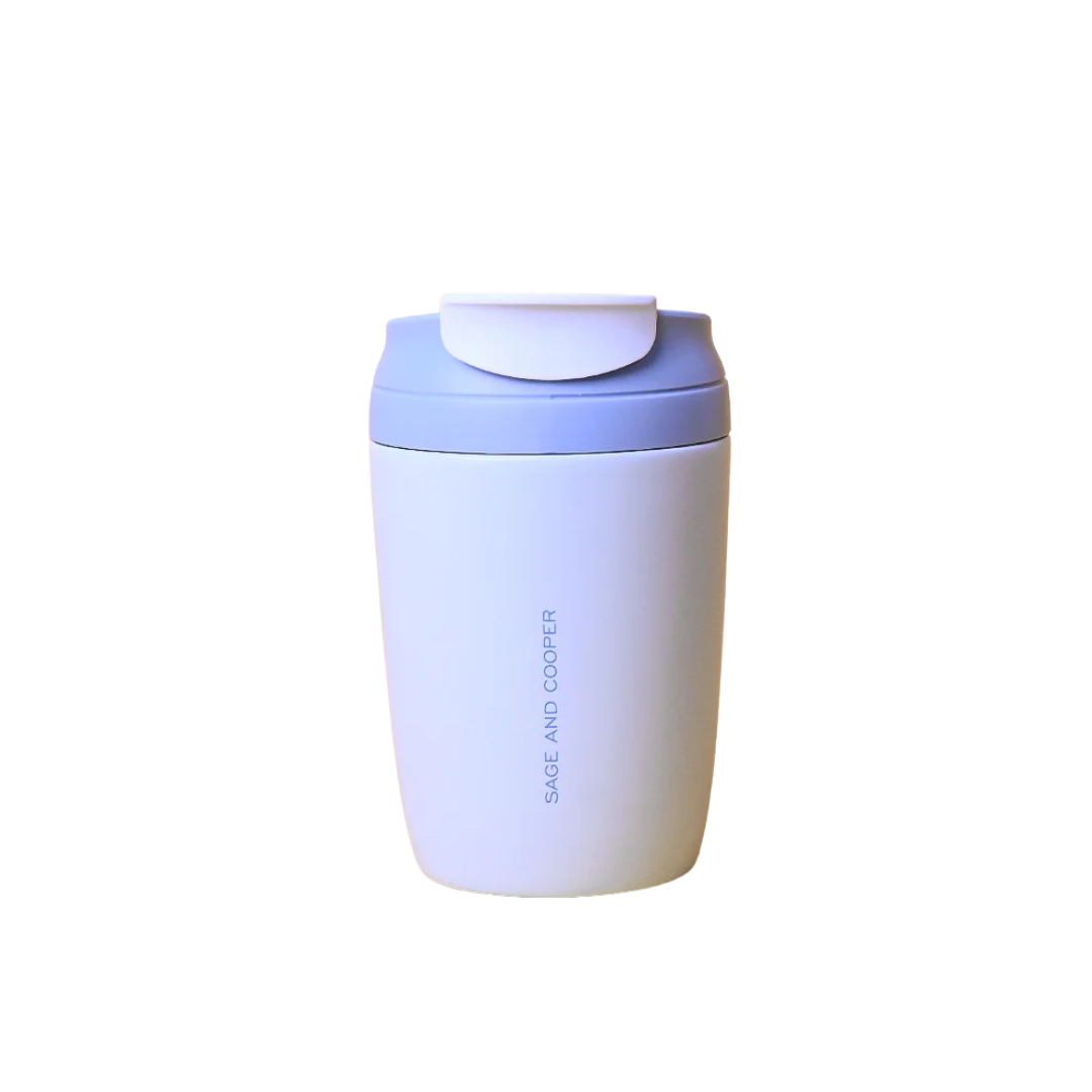 Reusable Cup - Sage & Cooper - Sage & Cooper Olive Reusable Sky/Carolina Blue Cup 350mL - The Gift Company