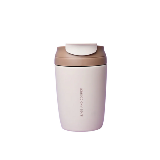 Reusable Cup - Sage & Cooper - Sage & Cooper Olive Sand/Chestnut Reusable Cup 350mL - The Gift Company
