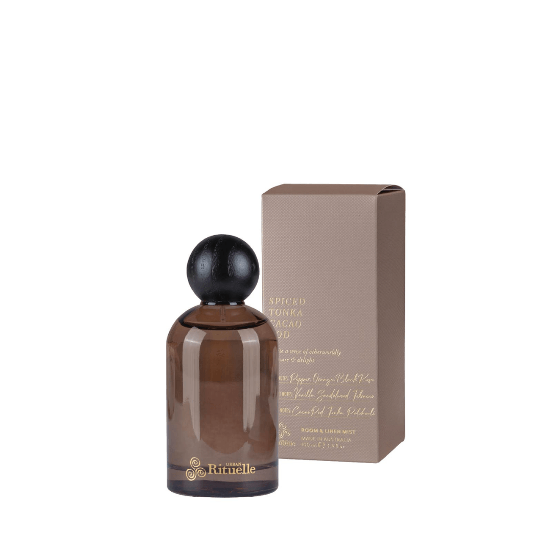 Room Spray - Urban Rituelle - Urban Rituelle Room & Linen Mist - Spiced Tonka, Cacao Pod - The Gift Company