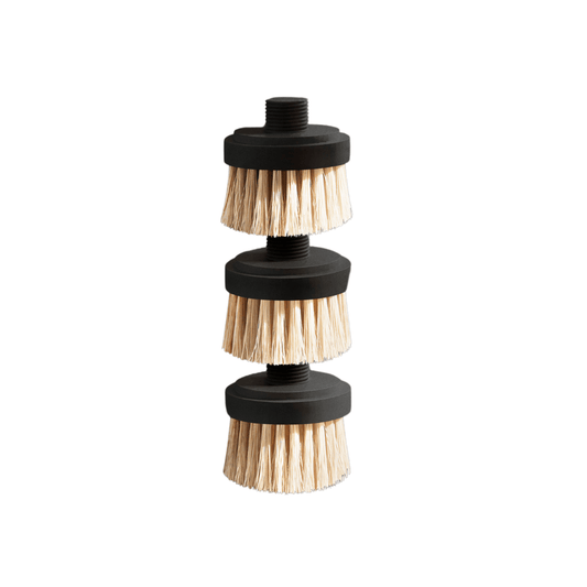 Scrub Brushes - Yeseco - Yeseco Replacement Brush Heads x3 - Black - The Gift Company