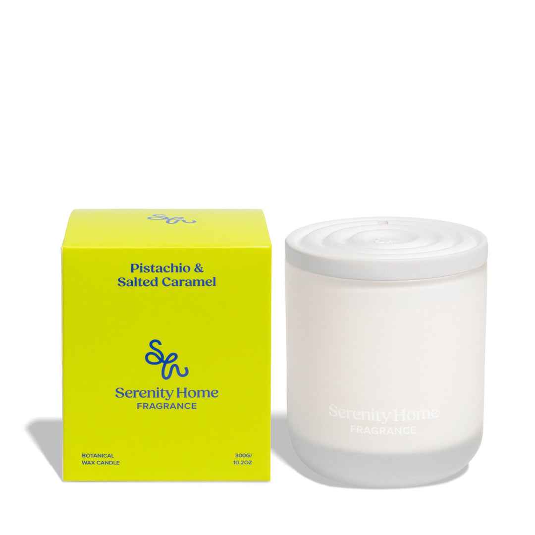 Serenity Home Pistachio & Salted Caramel Scented Candle 300g