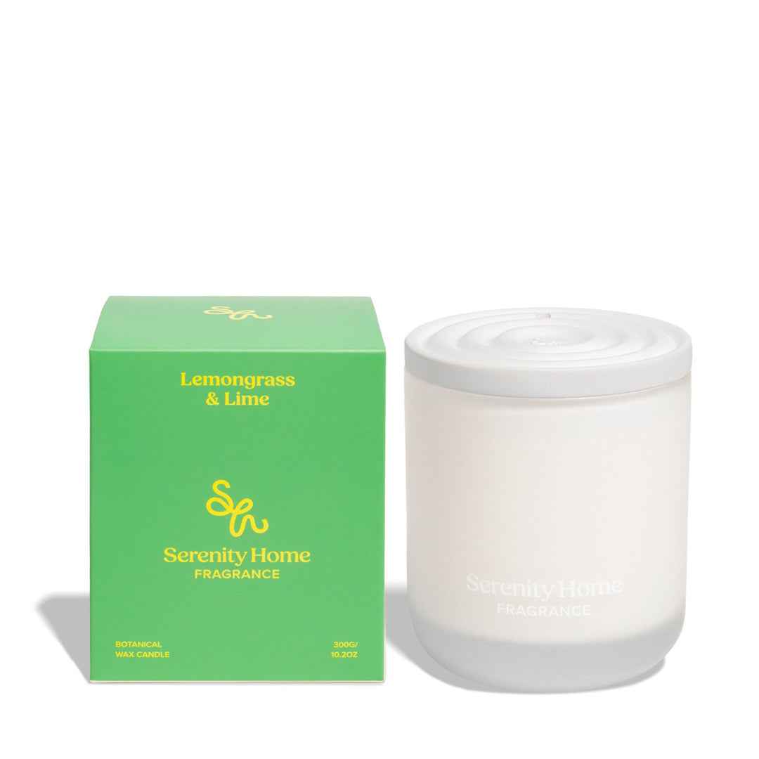 Serenity Home Lemongrass & Lime Scented Candle 300g