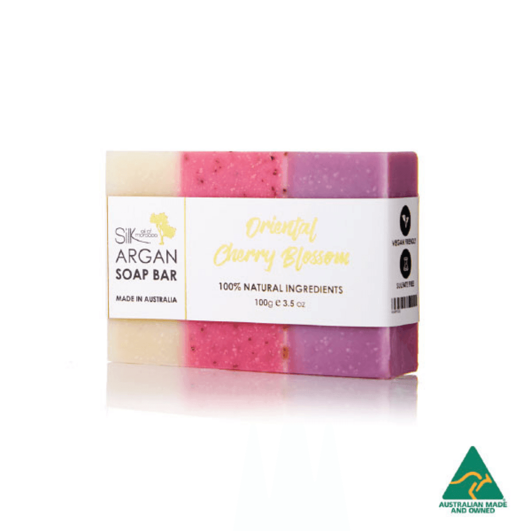 Soap - Silk Oil of Morocco - Luxe Argan Soap Bar - Oriental Cherry Blossom - The Gift Company