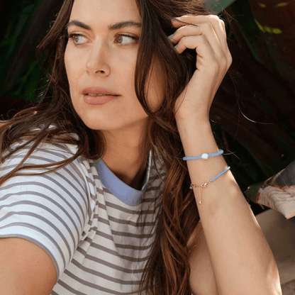 Stone Pearl Bracelet - Zjoosh - Zjoosh Stone and Pearl Bracelet Grey - The Gift Company