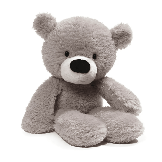 Stuffed Toy - Gund - Gund Fuzzy Teddy Bear: Gray - The Gift Company