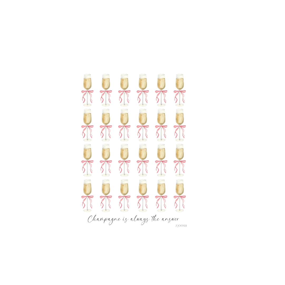 Tea Towel - Zjoosh - Zjoosh Champagne Tea Towel - The Gift Company