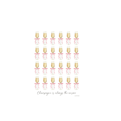 Tea Towel - Zjoosh - Zjoosh Champagne Tea Towel - The Gift Company