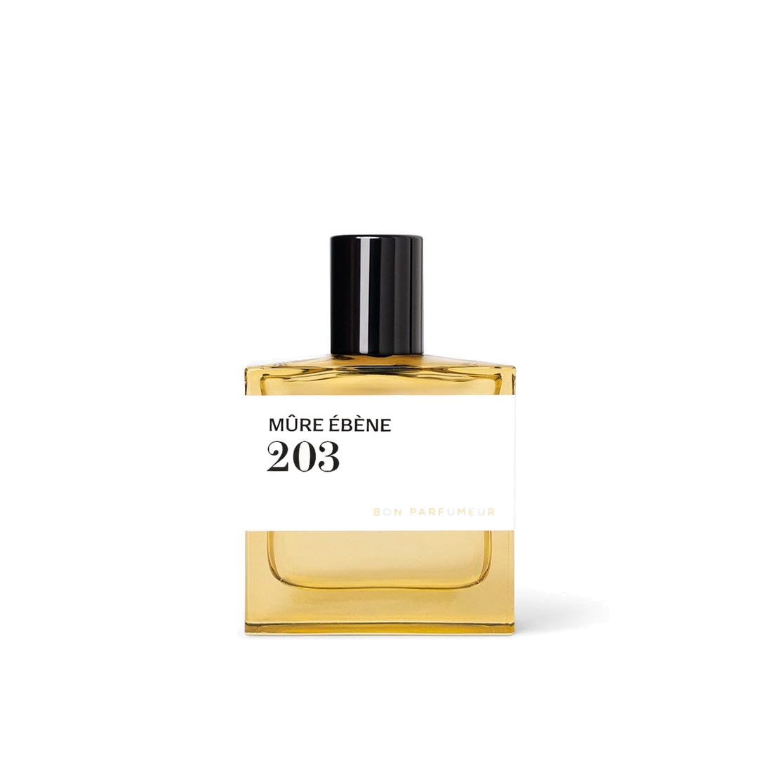Bon Parfumeur 203 Mûre Ébène Eau de Parfum 30mL — genuine product photograph on white, 1080 × 1080
