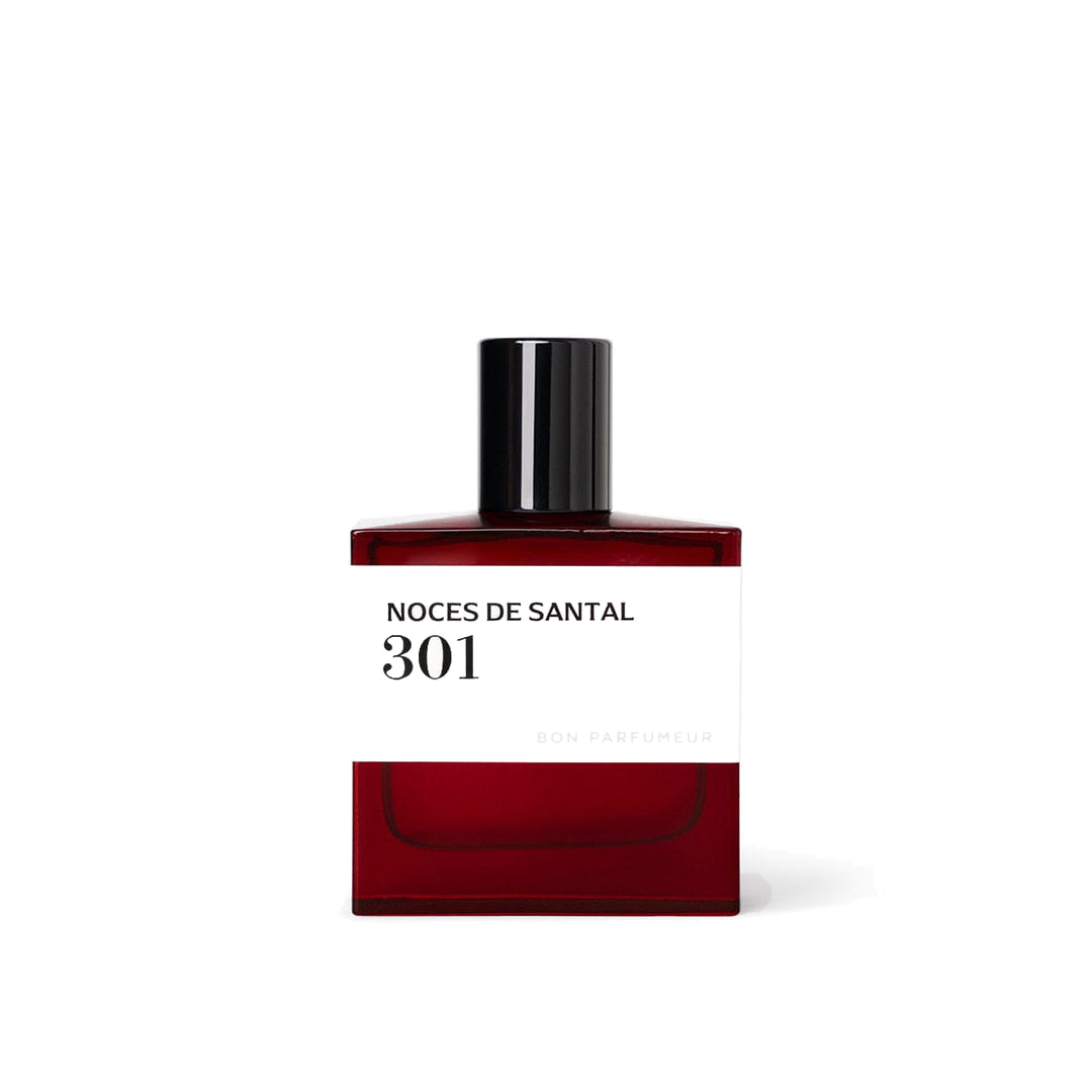 Bon Parfumeur 301 Noces de Santal Eau de Parfum 30mL — genuine product photograph on white, 1080 × 1080