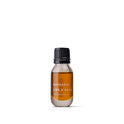 Addition Studio Mandarin, Lime and Basil Essential Oil 15mL — genuine product photograph on white, 1080 × 1080