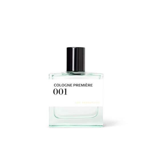 Bon Parfumeur 001 Cologne Première 30mL genuine manufacturer bottle photograph on white, 1080x1080