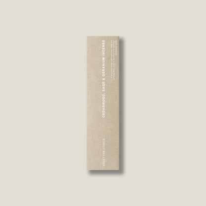 Addition Studio Cedarwood Sage Geranium incense refill original 15-stick envelope