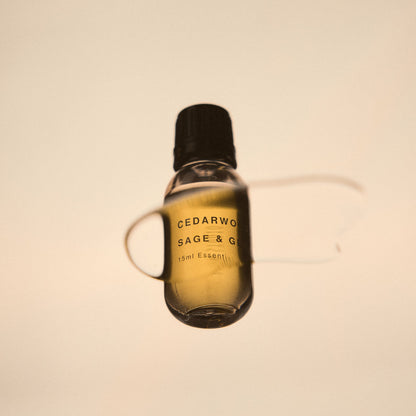Addition Studio Cedarwood, Sage and Geranium Essential Oil 15mL manufacturer styled photograph