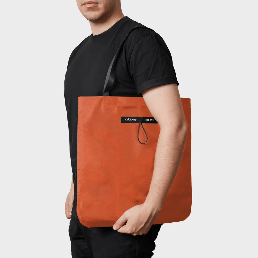 Tote Bag - Orbitkey - Orbitkey - Foldable Tote Bag - Tangerine Limited Edition - The Gift Company