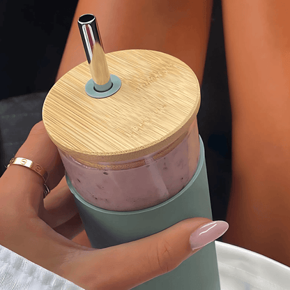 Tumbler - Sage & Cooper - Sage & Cooper Sunrise Smoothie Tumbler Grey 500mL - The Gift Company