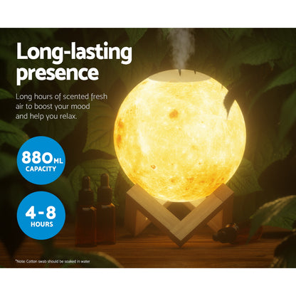 Ultrasonic Diffuser - The Gift Company - Devanti Aroma Ultrasonic Diffuser & Humidifier LED Moon Lamp - The Gift Company