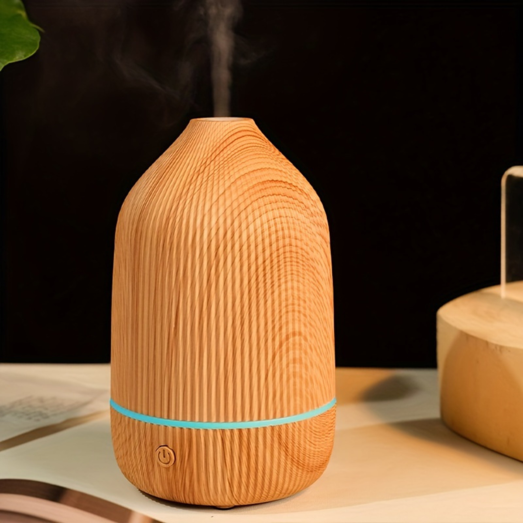 Ultrasonic Diffuser - The Gift Company - Ultrasonic Aromatherapy Diffuser 2-in-1 Wood Grain Design - The Gift Company