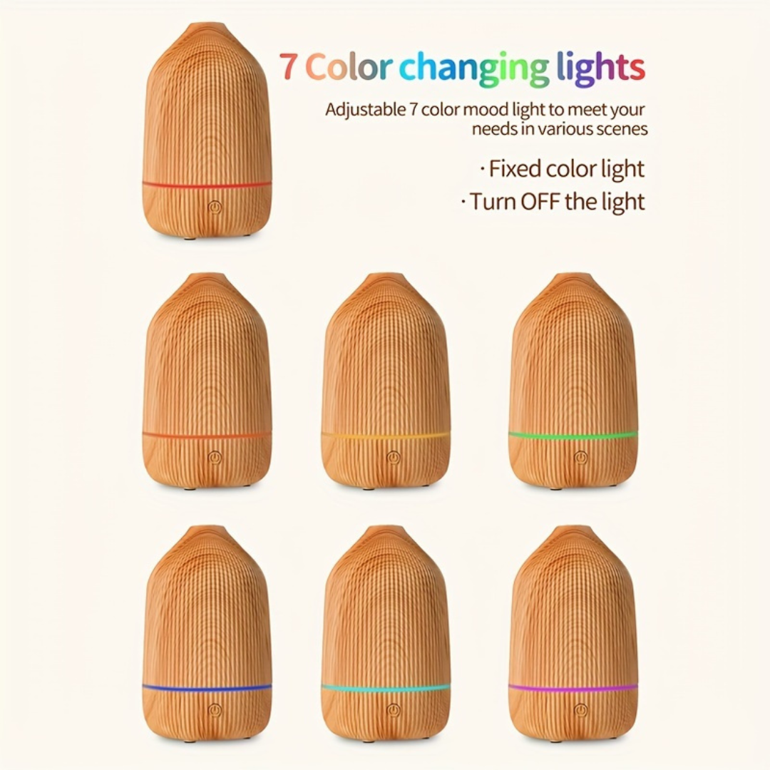 Ultrasonic Diffuser - The Gift Company - Ultrasonic Aromatherapy Diffuser 2-in-1 Wood Grain Design - The Gift Company