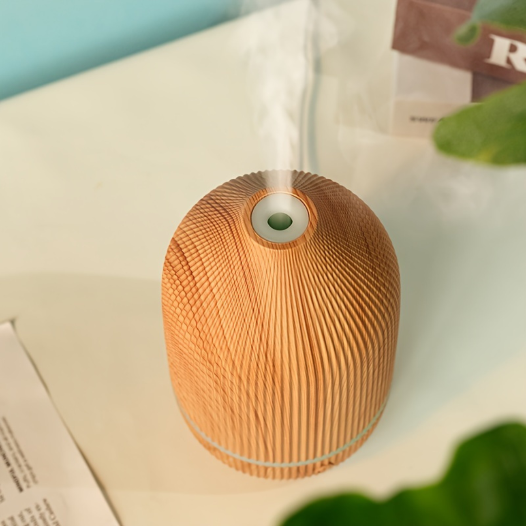 Ultrasonic Diffuser - The Gift Company - Ultrasonic Aromatherapy Diffuser 2-in-1 Wood Grain Design - The Gift Company