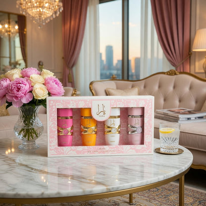 Lattafa Yara Mini EDP Collection Gift Set styled lifestyle image