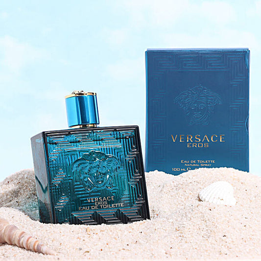 Versace Eros Eau de Toilette styled lifestyle image
