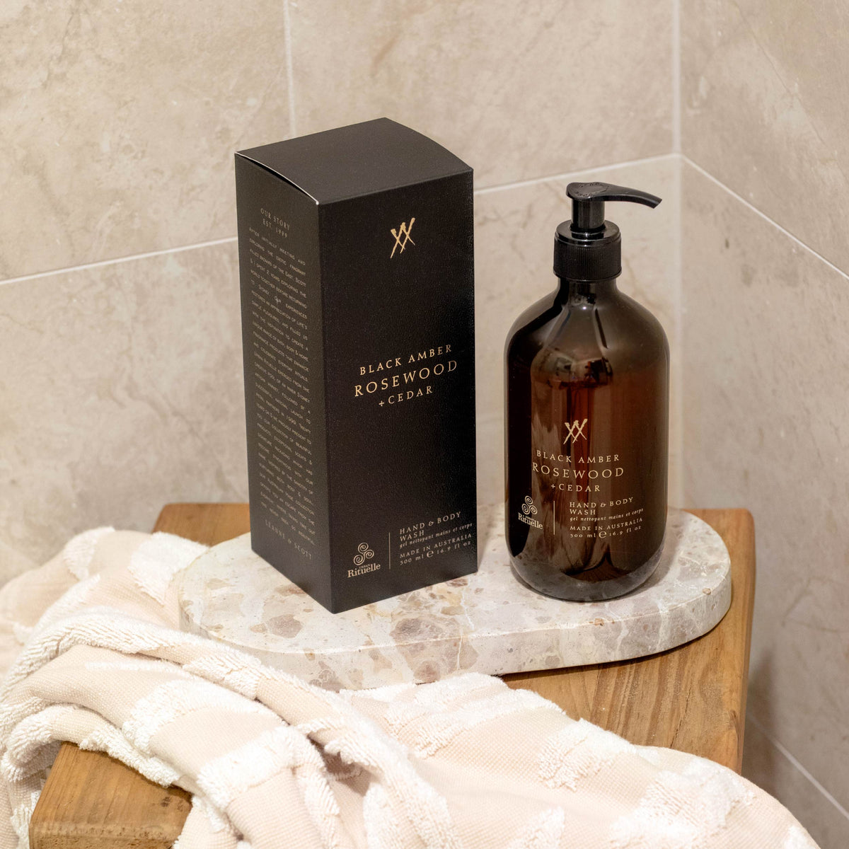 Urban Rituelle Black Amber wash with packaging